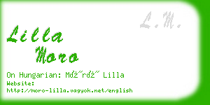 lilla moro business card